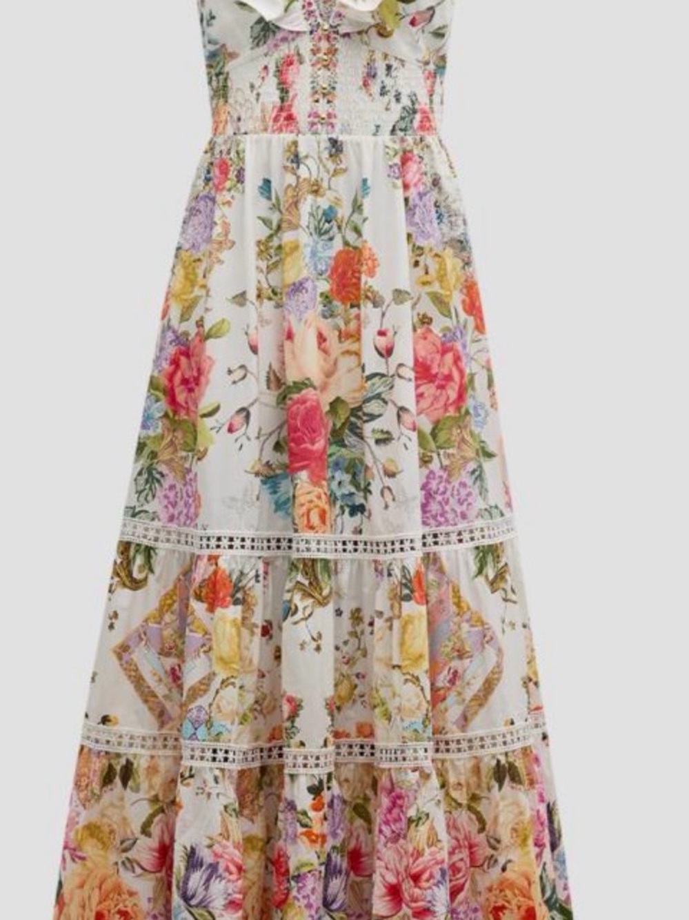 Camilla Tiered Organic Cotton Maxi Dress – Size Small - Picture 3 of 13